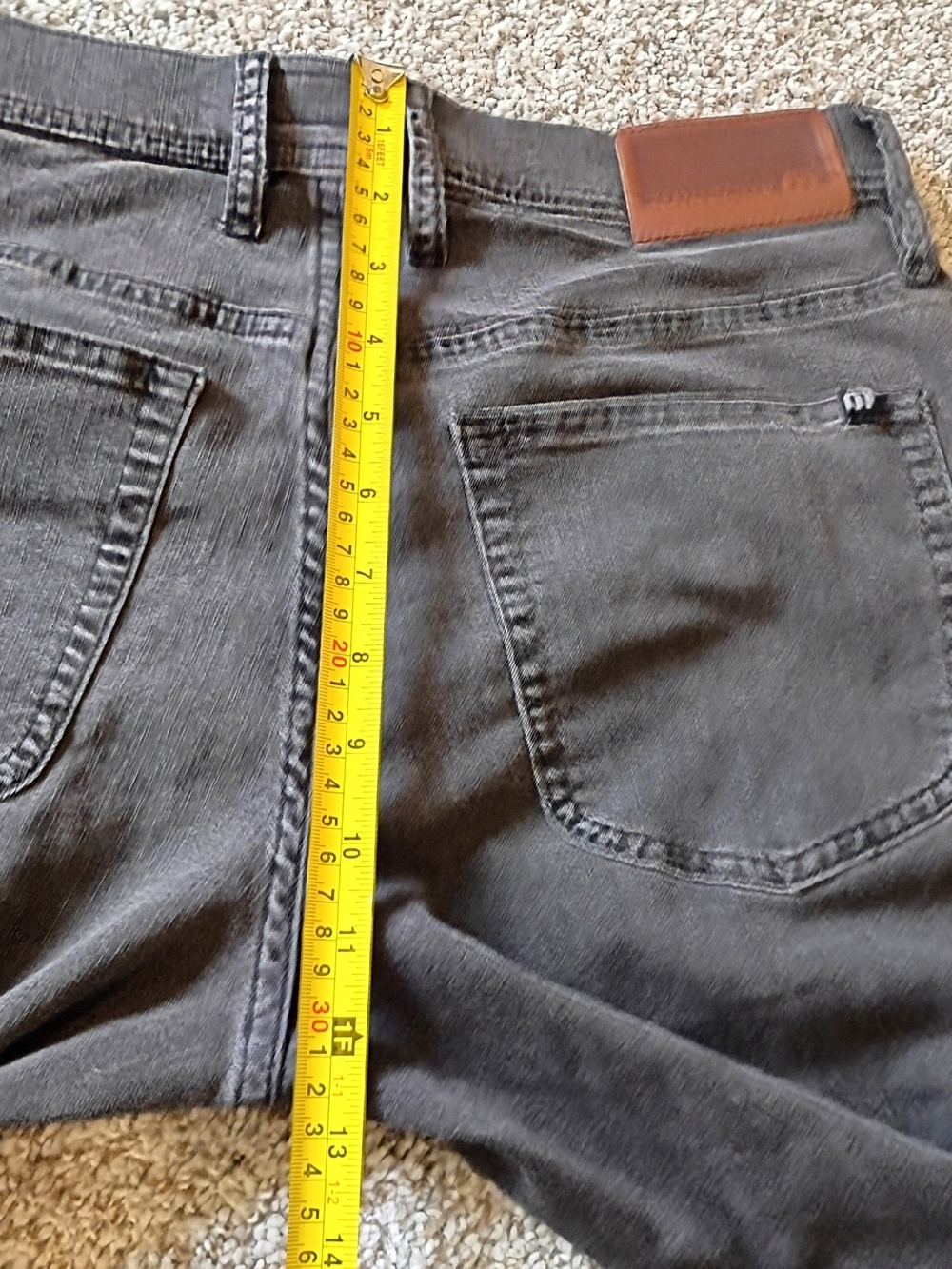 Travis Mathew Men's Charcoal Grey Washed Jeans Straig Leg 32x30 - Picture 10 of 13